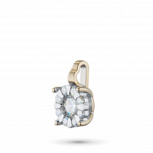 Подвеска из комбинированного золота с бриллиантами (изготовление)