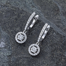 Серьги из белого золота с бриллиантами (изготовление)