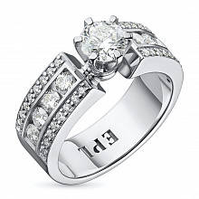 Кольцо из белого золота с бриллиантами (изготовление)