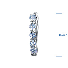 Серьги из серебра c бриллиантами