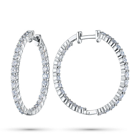 Серьги из белого золота