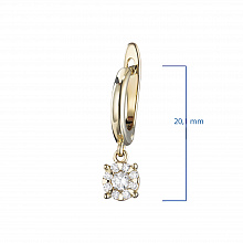 Серьги из желтого золота с бриллиантами (изготовление)