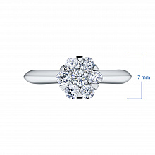 Кольцо из белого золота с бриллиантами (изготовление)