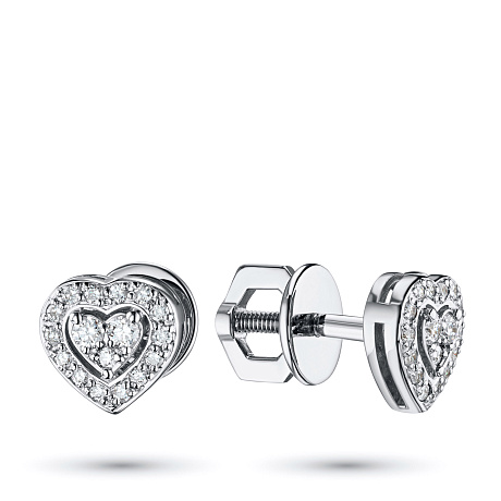 Пусеты из белого золота