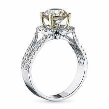 Кольцо из белого золота с бриллиантами (изготовление)