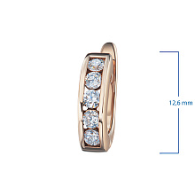 Серьги из красного золота c бриллиантами