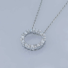 Подвеска из белого золота (изготовление) с бриллиантом