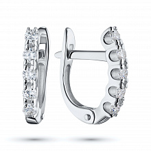 Серьги из белого золота с бриллиантами (изготовление)