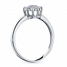 Кольцо из белого золота с бриллиантами