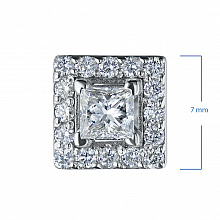 Пусеты из белого золота с бриллиантами (изготовление)