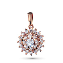 Подвеска из красного золота c бриллиантами