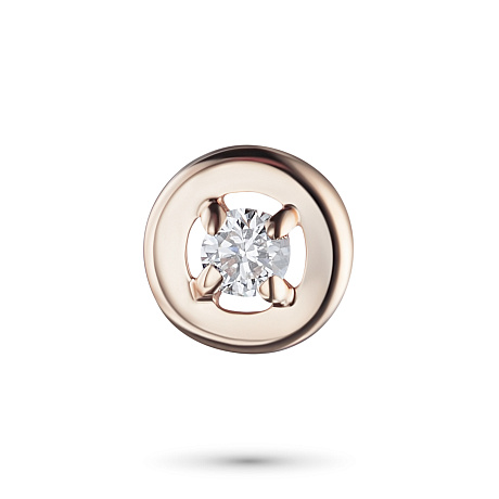 Подвеска из красного золота с бриллиантом