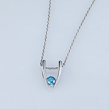 Подвеска из белого золота (изготовление) с бриллиантом