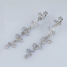 Серьги из белого золота с бриллиантом (изготовление)