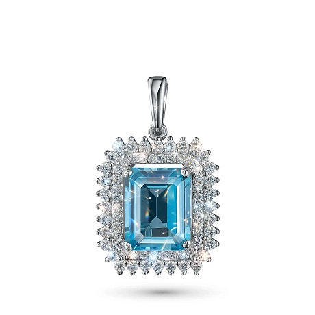 Подвеска из белого золота с топазом