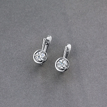 Серьги из белого золота с бриллиантом (изготовление)