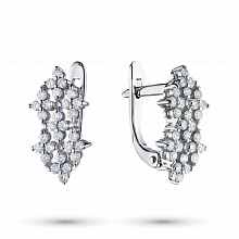 Серьги из белого золота с бриллиантами (изготовление)