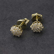 Пусеты из белого золота с бриллиантами (изготовление)