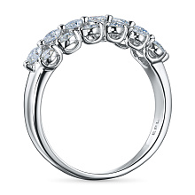 Классическое кольцо из белого золота c бриллиантами