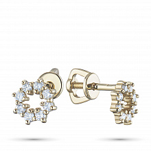 Пусеты из белого золота с бриллиантами (изготовление)