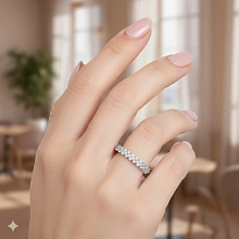 Кольцо из белого золота c бриллиантами