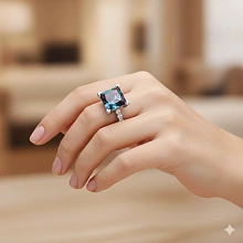 Кольцо из белого золота c бриллиантами