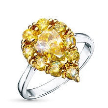 Кольцо из комбинированного золота c бриллиантами