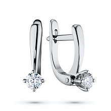 Серьги из белого золота с бриллиантами