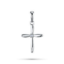 Подвеска из серебра с бриллиантом