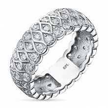 Кольцо из белого золота с бриллиантами (изготовление)