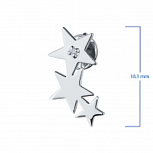 Пусеты из серебра с бриллиантами (изготовление)