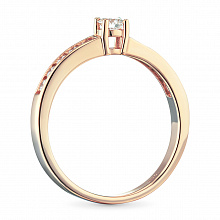 Кольцо из красного золота с бриллиантами (изготовление)