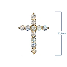 Подвеска из желтого золота c бриллиантами