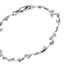 Браслет из серебра c бриллиантами