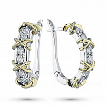 Серьги из белого золота с бриллиантами (изготовление)