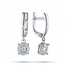 Серьги из белого золота с бриллиантами (изготовление)