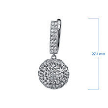 Серьги из белого золота с бриллиантами (изготовление)