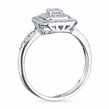 Классическое кольцо из белого золота с бриллиантами (изготовление)