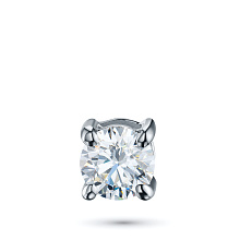 Классическая подвеска из серебра с бриллиантом