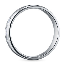 Обручальное кольцо из белого золота с бриллиантами