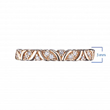 Кольцо из красного золота с бриллиантами (изготовление)