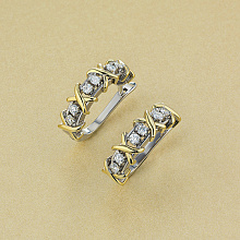 Серьги из белого золота с бриллиантами (изготовление)