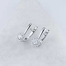 Серьги из белого золота с бриллиантами (изготовление)