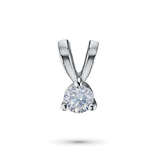Подвеска из белого золота (изготовление) с бриллиантом