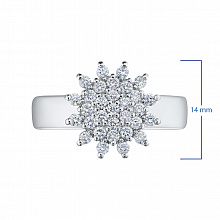 Кольцо из белого золота с бриллиантами (изготовление)
