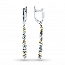 Серьги из белого золота с бриллиантами (изготовление)