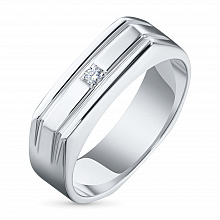 Кольцо из белого золота с бриллиантом (изготовление)