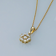 Подвеска из желтого золота (изготовление) с бриллиантами