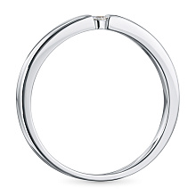 Обручальное кольцо из серебра с бриллиантом