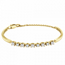 Браслет из желтого золота с бриллиантами (изготовление)